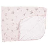 Grey Heart Pink Blanket - Denny's