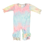 Pink Tie Dye Double Ruffle Coverall - Denny's