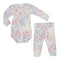2pc Creme Floral Onesie Set - Denny's