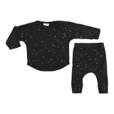 2pc Rib Charcoal & Pink Splatt Set - Denny's