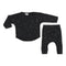 2pc Rib Charcoal & Pink Splatt Set - Denny's