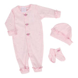 3pc Pink Tulip Splatt Union Suit - Denny's