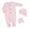 3pc Pink Tulip Splatt Union Suit - Denny's