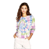 Orchid Tie Dye Varsity Crew Sweatshirt - Denny's