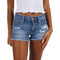 Mid Rise Cut Off Denim Short - Denny's