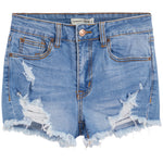 Distressed Cut Off Denim Short - Denny's