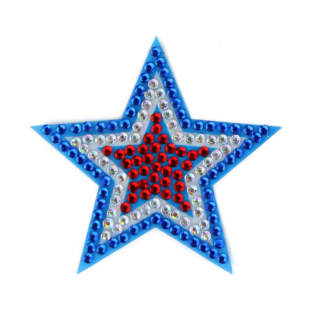 Red White and Blue Star Two Inch Sticker - Denny's