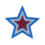 Red White and Blue Star Two Inch Sticker - Denny's