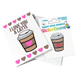 Latte Greeting Card and StickerBean Combo - Denny's
