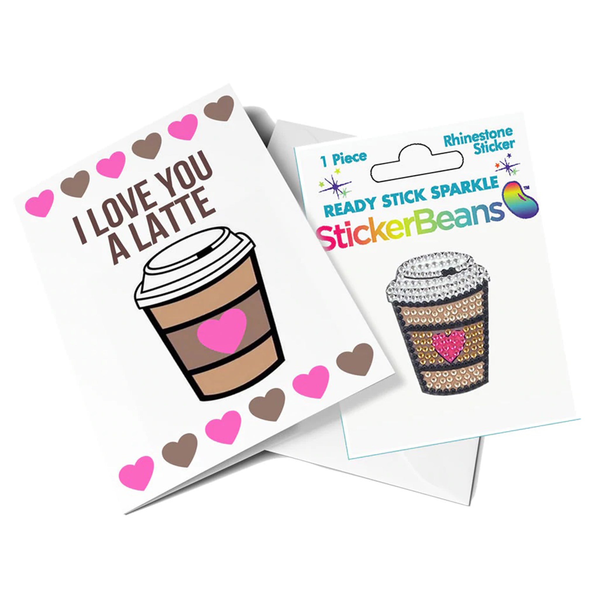 Latte Greeting Card and StickerBean Combo - Denny's
