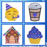 4 Pack Holiday 20 Sticker Beanz Party Face - Denny's