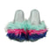 Faux Fur Slides Blu/Pnk/Turq - Denny's