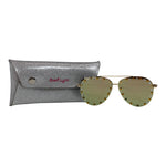 Sunglasses Gold Aviatar w Studs - Denny's