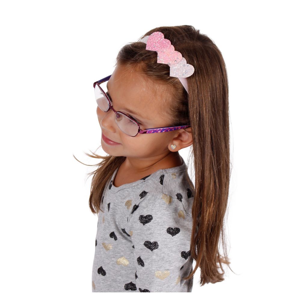 Triple Heart Glitter Headband - Toddler & 4-6x Size - Denny's