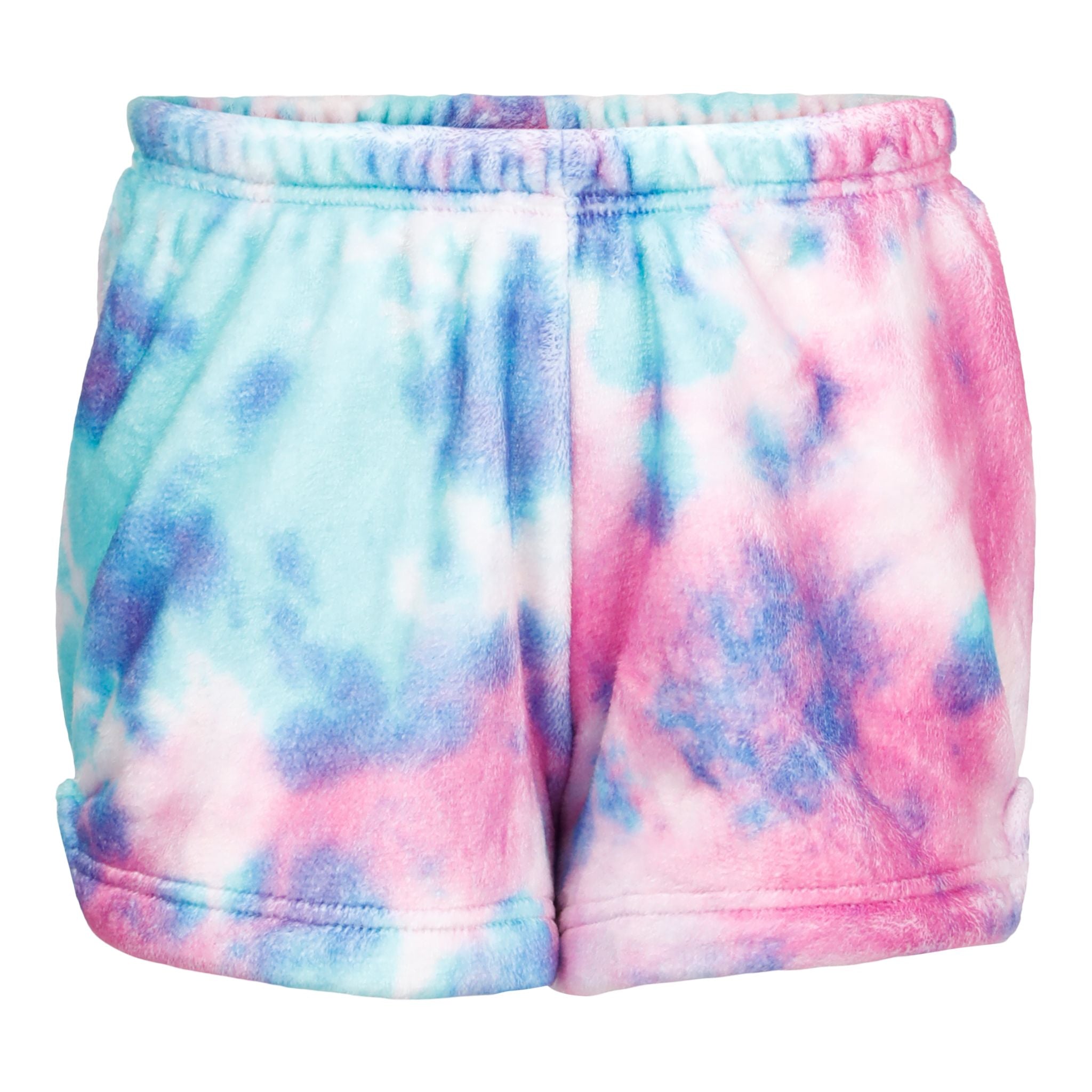 Purple & Pink Tie Dye Plush Short - Denny's