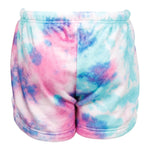 Purple & Pink Tie Dye Plush Short - Denny's