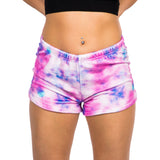 Purple & Pink Tie Dye Plush Short - Denny's