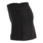 Suede Zip Front Mini Skirt - Denny's