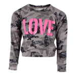 Long Sleeve Banded Top with Love - Denny's