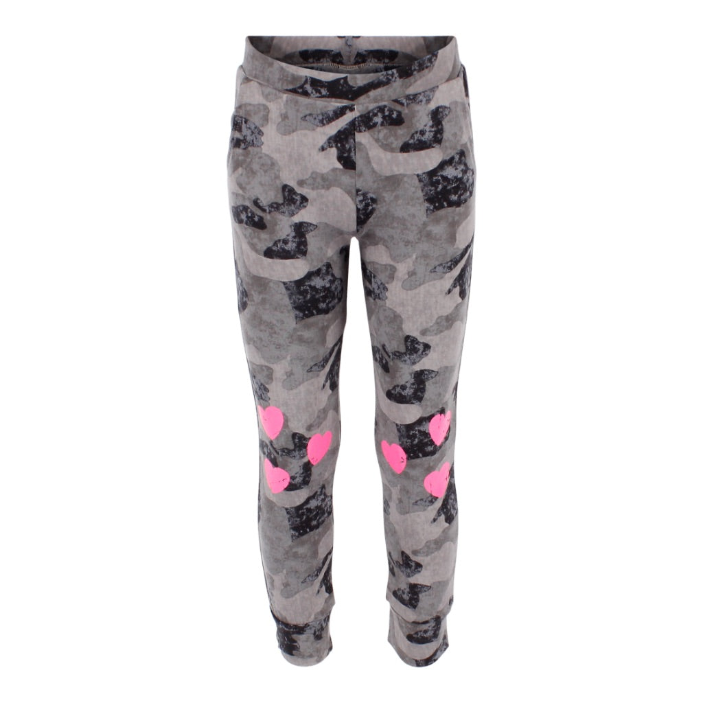 Camo Jogger with Pink Hearts - Denny's