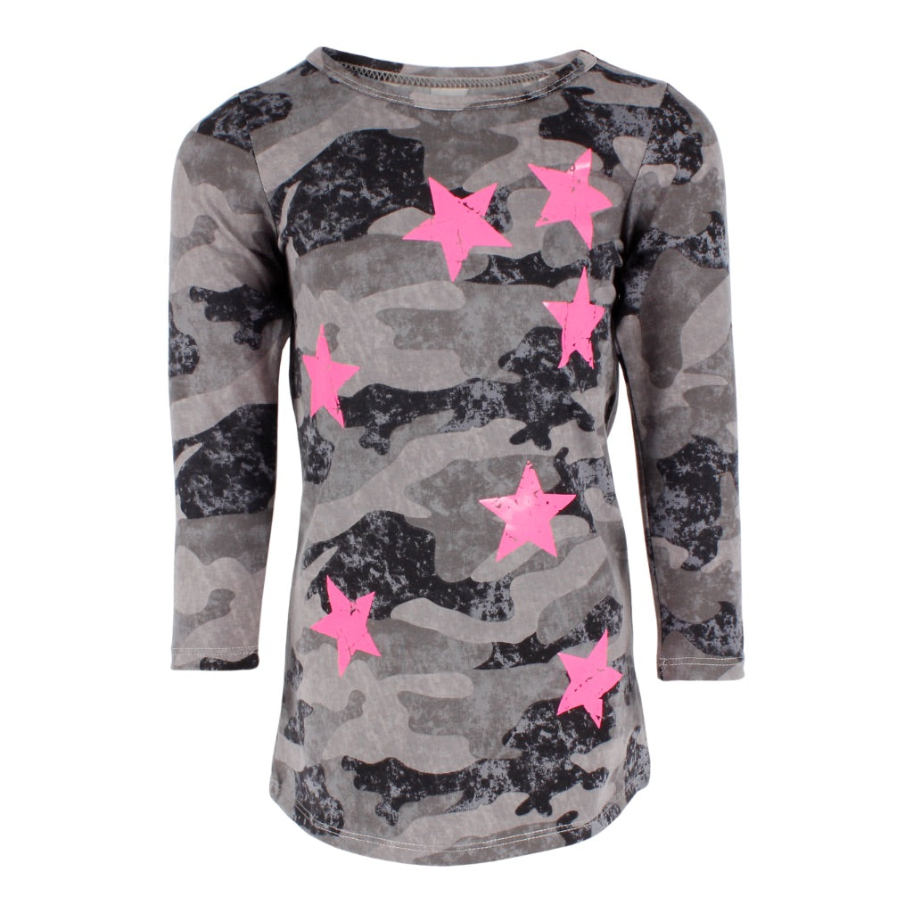 Long Sleeve Dress with Scattered Stars - Denny's