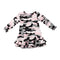 Long Sleeve Ruffle Tiered Bottom Camo Dress - Denny's
