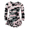 Long Sleeve Ruffle Tiered Bottom Camo Dress - Denny's