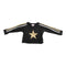 Long Sleeve Top with Stripe Sleeves & Gold Star - Denny's