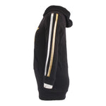 Hooded Sweatshirt Dress with Gold Star & Metallic Stripes - Denny's
