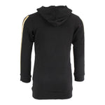 Hooded Sweatshirt Dress with Gold Star & Metallic Stripes - Denny's
