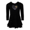 Long Sleeve Ruffle Botttom Tiered Dress with Heart - Denny's