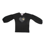 Black Top with Silver & Gold Heart - Denny's