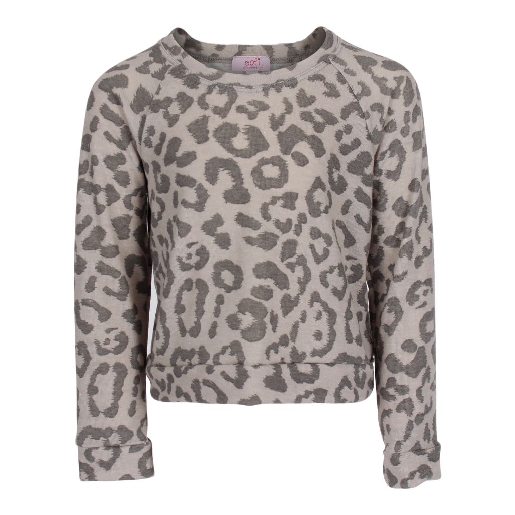 Long Sleeve Leopard Sweatshirt - Denny's