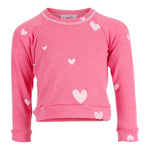 Long Sleeve Sweatshirt with White Hearts - Denny's