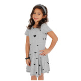 Cold Shoulder Dress with Hearts - Denny's