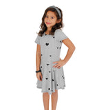 Cold Shoulder Dress with Hearts - Denny's