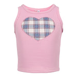 Plaid Heart Tank - Denny's