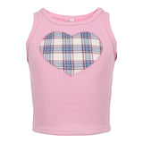 Plaid Heart Tank - Denny's