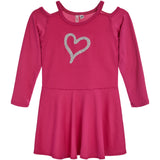 Silver Heart Cut Shoulder Dress - Denny's