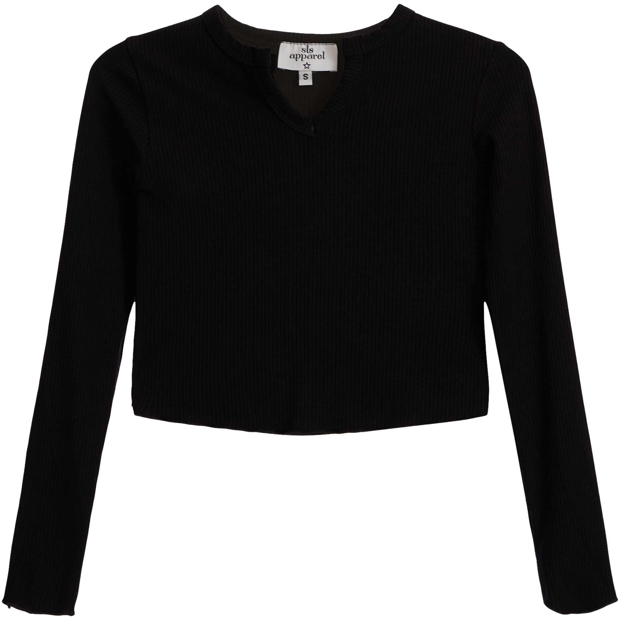 Long Sleeve Notch Neck Top - Denny's