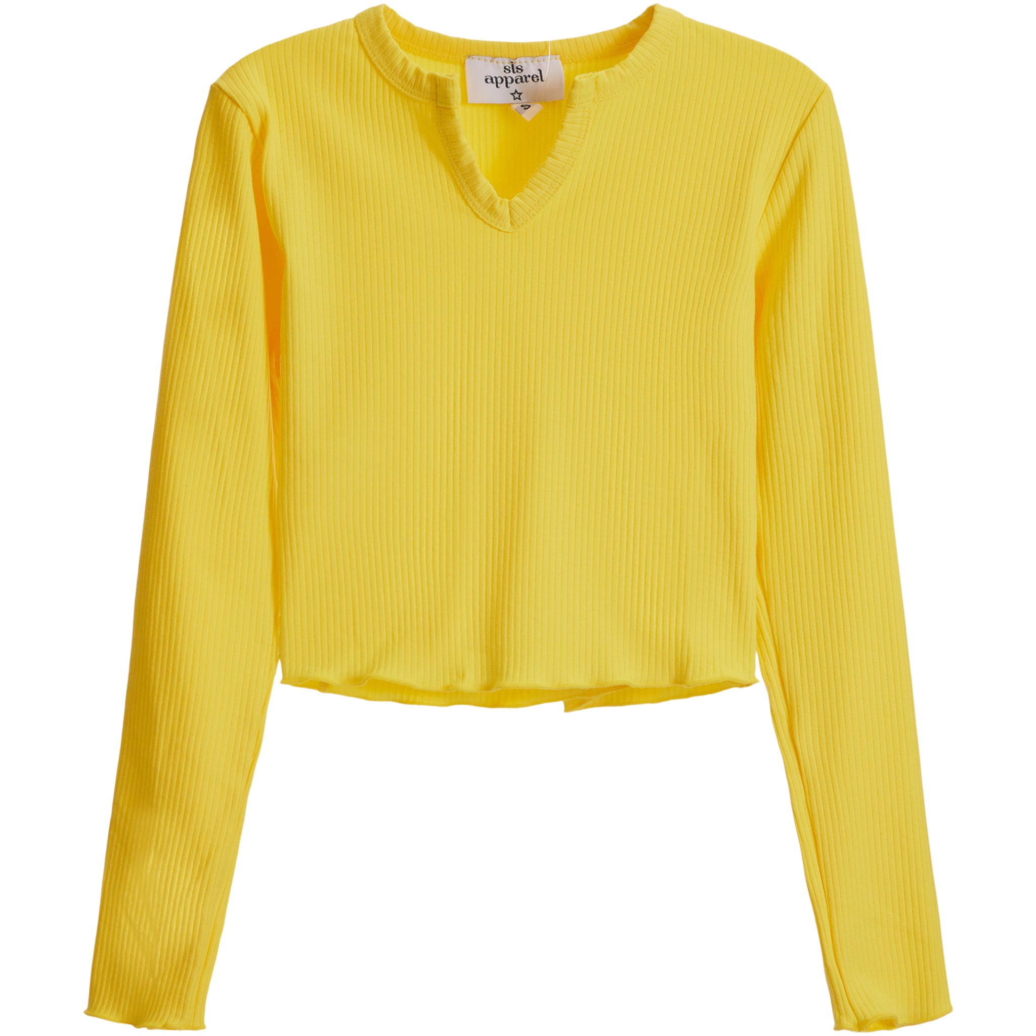 Long Sleeve Notch Neck Top - Denny's