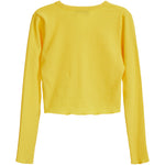 Long Sleeve Notch Neck Top - Denny's