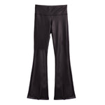 Pleather Slit Front Flare Pant - Denny's