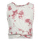 White & Pink Ribbed Twist Tank Top - Denny's