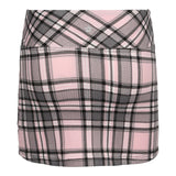 Plaid Straight Skirt - Denny's
