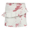 White & Pink Ribbed Ruffle Skirt - Denny's