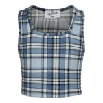 Plaid Square Neck Tank Top - Denny's