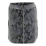 Snake Print Skirt with Velvet Stripe - Denny's