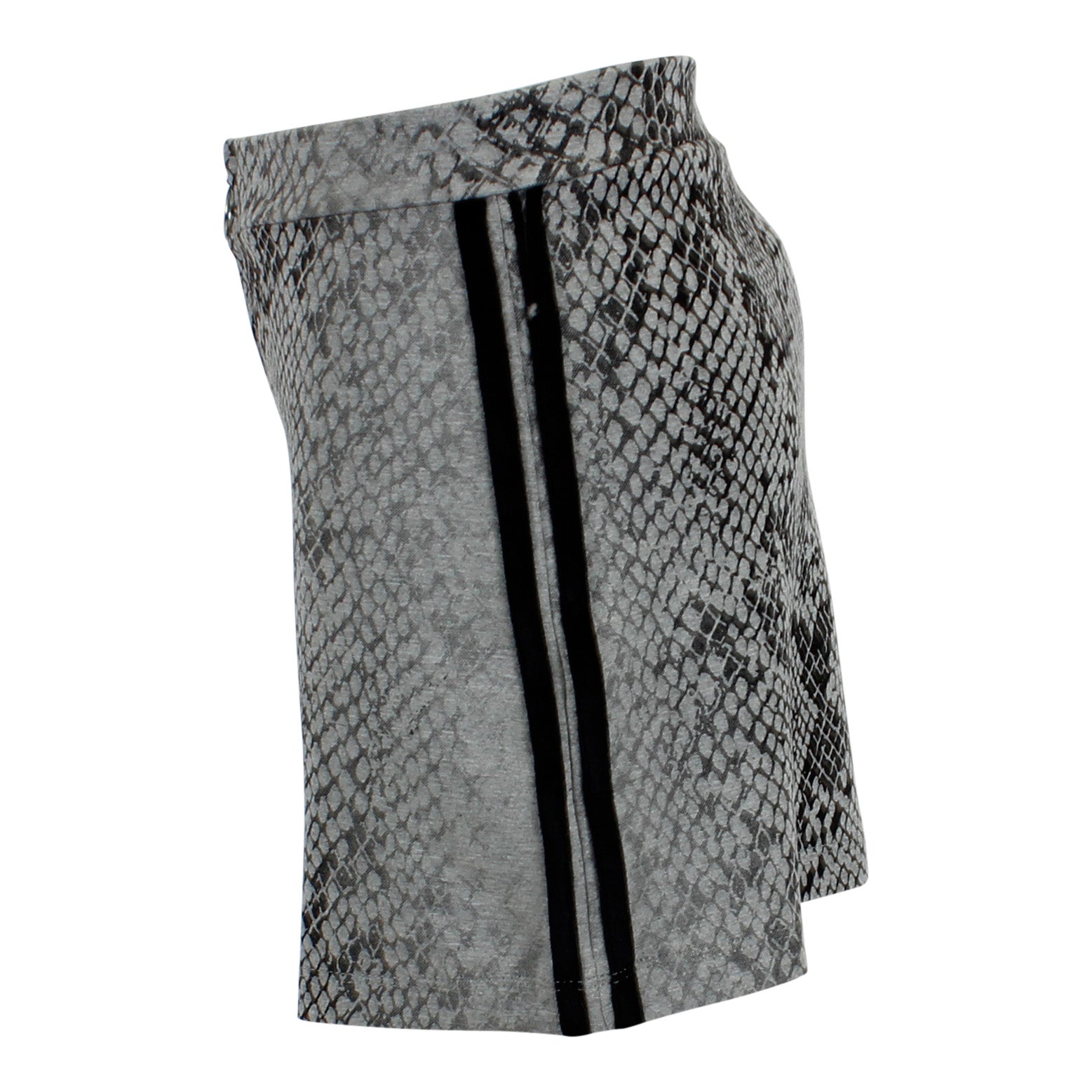 Snake Print Skirt with Velvet Stripe - Denny's