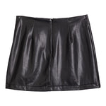 Faux Leather Mini Skort - Denny's